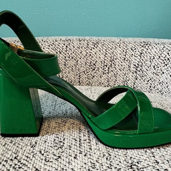 Giampaolo Viozzi Green Patent Leather Sandals - Picture 5 of 10